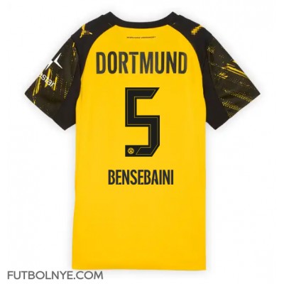 Camiseta Borussia Dortmund Ramy Bensebaini #5 Primera Equipación para mujer 2025-26 manga corta Camiseta Borussia Dortmund Ramy Bensebaini #5 Primera Equipación para mujer 2025-26 manga corta
